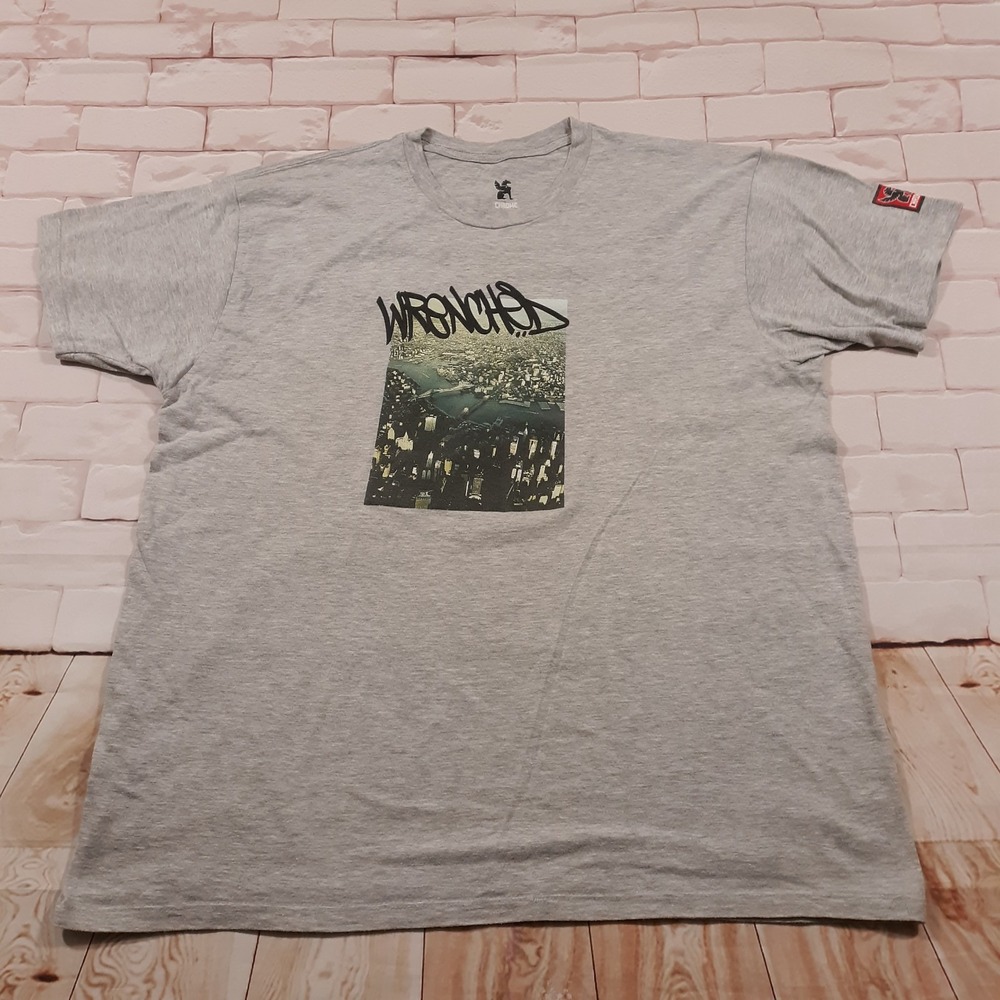 Chrome Wrenched T-Shirt Mens Size Large Gray Bike Messenger New‎ York City